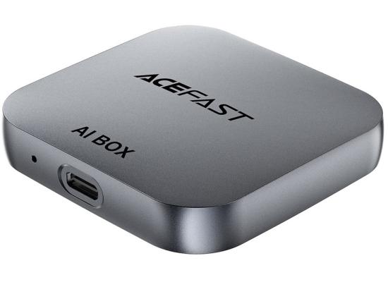 ACEFAST QC2 AI Box Car Play Wireless Adapter with TF Card Slot for Car Play / Android Auto Wire to Wireless Converter - Metal Gray
